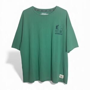 Adult Peanuts Short Sleeve Graphic T-Shirt- Green 1X